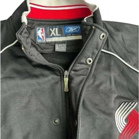 NBA Portland Trail Blazers Men’s Full Zip & Snap Team Apparel Jacket - Picture 4 of 15